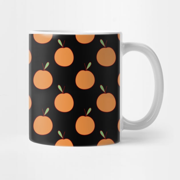 Orange Fruit Black Pattern by saradaboru